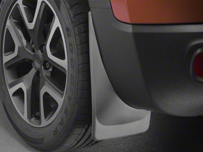 Weathertech No-Drill Mud Flaps; Rear; Black (15-23 Jeep Renegade BU)