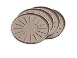 Weathertech 4-Inch Round Coaster Set; Tan