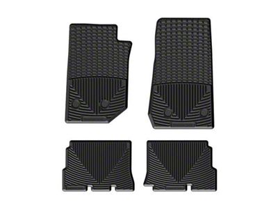 Weathertech All-Weather Front and Rear Rubber Floor Mats; Black (14-18 Jeep Wrangler JK 4-Door)