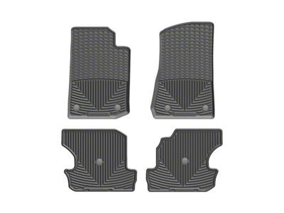 Weathertech All-Weather Front and Rear Rubber Floor Mats; Black (18-25 Jeep Wrangler JL 2-Door)
