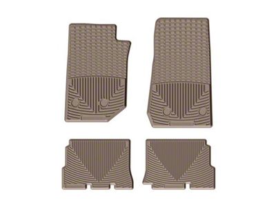 Weathertech All-Weather Front and Rear Rubber Floor Mats; Tan (14-18 Jeep Wrangler JK 4-Door)