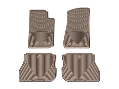 Weathertech All-Weather Front and Rear Rubber Floor Mats; Tan (18-25 Jeep Wrangler JL 4-Door, Excluding 4xe)