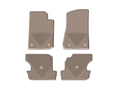 Weathertech All-Weather Front and Rear Rubber Floor Mats; Tan (18-25 Jeep Wrangler JL 2-Door)