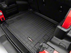 Weathertech DigitalFit Cargo Liner; Black (18-25 Jeep Wrangler JL 4-Door w/o Subwoofer & w/ Flat Load Floor, Excluding 4xe)