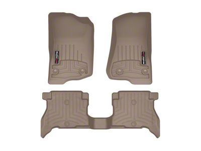 Weathertech DigitalFit Front and Rear Floor Liners; Tan (21-25 Jeep Wrangler JL 4xe)