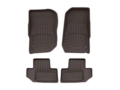 Weathertech Front and Rear Floor Liner HP; Cocoa (14-18 Jeep Wrangler JK 2-Door)