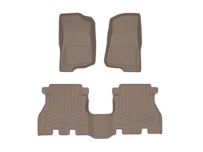 Weathertech Front and Rear Floor Liner HP; Tan (18-25 Jeep Wrangler JL 4-Door, Excluding 4xe)