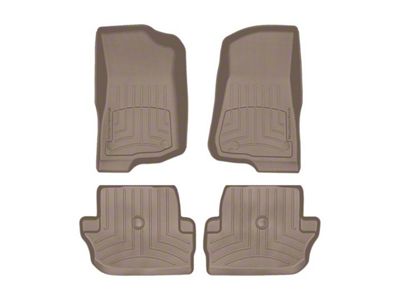 Weathertech Front and Rear Floor Liner HP; Tan (18-25 Jeep Wrangler JL 2-Door)