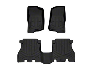 Weathertech Front and Rear Floor Liner HP; Black (18-25 Jeep Wrangler JL 4-Door, Excluding 4xe)
