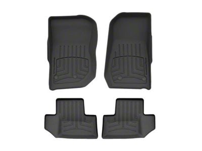 Weathertech Front and Rear Floor Liner HP; Black (14-18 Jeep Wrangler JK 2-Door)
