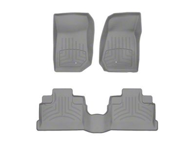 Weathertech Front and Rear Floor Liner HP; Gray (07-13 Jeep Wrangler JK 4-Door)