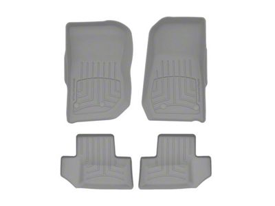 Weathertech Front and Rear Floor Liner HP; Gray (14-18 Jeep Wrangler JK 2-Door)