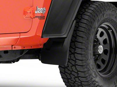 Weathertech No-Drill Mud Flaps; Front and Rear; Black (18-25 Jeep Wrangler JL, Excluding Rubicon & Models w/ Safety Group Package)