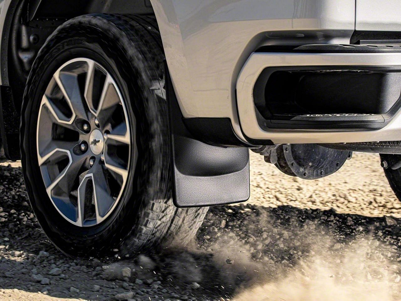 110100 Weathertech Weathertech Jeep Wrangler No-Drill Mud Flaps; Front and Rear; Black ...