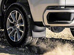 Weathertech No-Drill Mud Flaps; Front and Rear; Black (18-26 Jeep Wrangler JL w/o Safety Group Package, Excluding Rubicon)