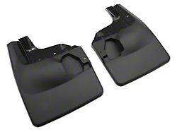 Weathertech No-Drill Mud Flaps; Rear; Black (18-24 Jeep Wrangler JL Rubicon)