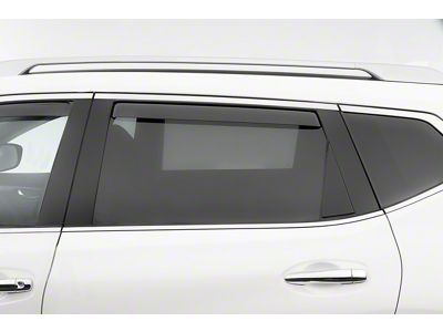 Weathertech Side Window Deflectors; Rear; Dark Smoke (18-25 Jeep Wrangler JL 4-Door)