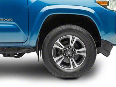 Weathertech No-Drill Mud Flaps; Front; Black (16-23 Tacoma)