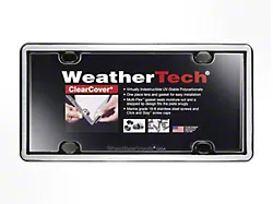 Weathertech ClearCover License Plate Frame; Chrome/Black (Universal; Some Adaptation May Be Required)