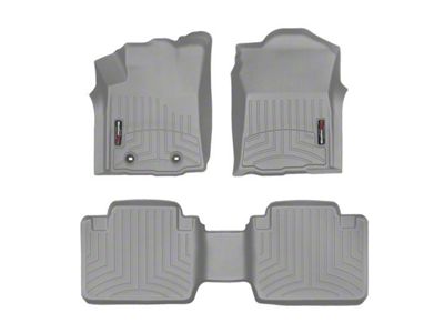 Weathertech DigitalFit Front and Rear Floor Liners; Gray (16-17 Tacoma Access Cab w/ Manual Transmission)