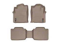 Weathertech DigitalFit Front and Rear Floor Liners; Tan (05-07 Tacoma Access Cab w/ Automatic Transmission & Underseat Storage)