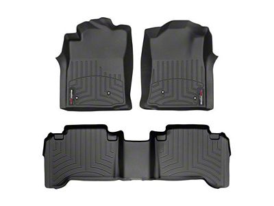 Weathertech DigitalFit Front and Rear Floor Liners; Black (05-07 Tacoma Double Cab)