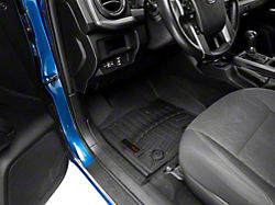 Weathertech DigitalFit Front and Rear Floor Liners; Black (16-17 Tacoma Double Cab w/ Automatic Transmission)