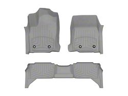 Weathertech Front and Rear Floor Liner HP; Gray (24-26 Tacoma Double Cab w/ Automatic Transmission, Excluding Hybrid)