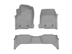 Weathertech Front and Rear Floor Liner HP; Gray (24-26 Tacoma Double Cab w/ Manual Transmission, Excluding Hybrid)