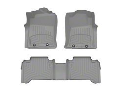 Weathertech Front and Rear Floor Liner HP; Gray (12-15 Tacoma Double Cab)