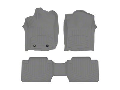 Weathertech Front and Rear Floor Liner HP; Gray (16-17 Tacoma Access Cab w/ Automatic Transmission)