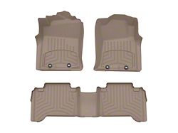 Weathertech Front and Rear Floor Liner HP; Tan (12-15 Tacoma Double Cab)