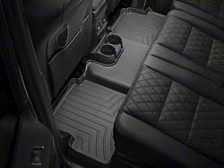 Weathertech Rear Floor Liner HP; Black (12-15 Tacoma Double Cab w/ Carpet Flooring)