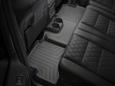 Weathertech Rear Floor Liner HP; Black (12-15 Tacoma Double Cab w/ Carpet Flooring)