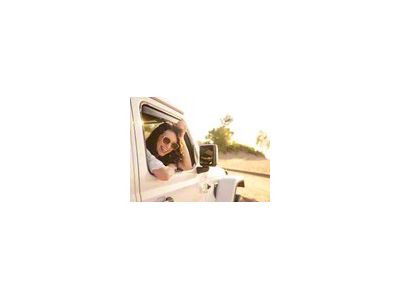 Weathertech Side Window Deflectors; Rear; Dark Smoke (16-23 Tacoma Double Cab)