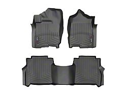 Weathertech DigitalFit Front and Rear Floor Liners; Black (17-24 Titan w/ Rear Underseat Storage)