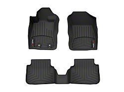 Weathertech DigitalFit Front and Rear Floor Liners; Black (17-24 Titan Crew Cab w/o Rear Underseat Storage)