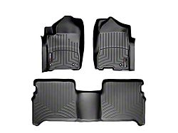 Weathertech DigitalFit Front and Rear Floor Liners; Black (04-15 Titan Crew Cab)