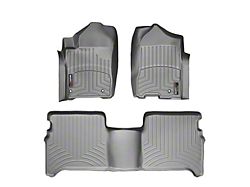 Weathertech DigitalFit Front and Rear Floor Liners; Gray (04-15 Titan Crew Cab)
