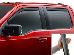 Weathertech Side Window Deflectors; Front and Rear; Matte Black (04-24 Titan Crew Cab)