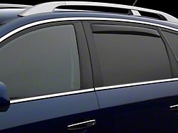 Weathertech Side Window Deflectors; Rear; Dark Smoke (16-24 Titan XD Crew Cab)
