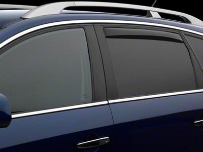 Weathertech Side Window Deflectors; Rear; Dark Smoke (16-24 Titan XD Crew Cab)