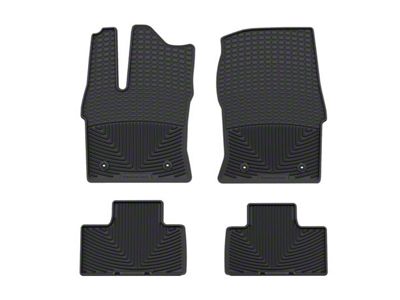 Weathertech All-Weather Front and Rear Rubber Floor Mats; Black (22-25 Tundra Double Cab)