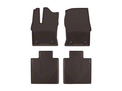 Weathertech All-Weather Front and Rear Rubber Floor Mats; Cocoa (22-25 Tundra Double Cab)