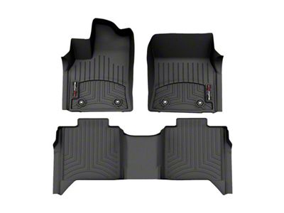Weathertech DigitalFit Front and Rear Floor Liners; Black (22-25 Tundra CrewMax)