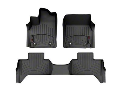 Weathertech DigitalFit Front and Rear Floor Liners; Black (22-25 Tundra Double Cab)