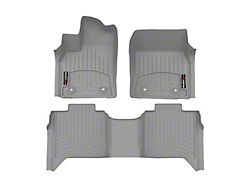 Weathertech DigitalFit Front and Rear Floor Liners; Gray (22-26 Tundra CrewMax)