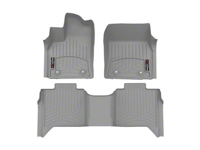 Weathertech DigitalFit Front and Rear Floor Liners; Gray (22-25 Tundra CrewMax)