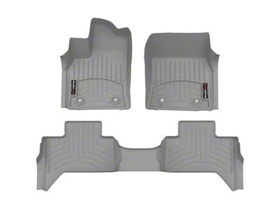 Weathertech DigitalFit Front and Rear Floor Liners; Gray (22-25 Tundra Double Cab)