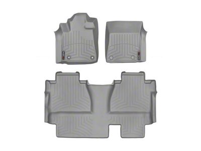 Weathertech DigitalFit Front and Rear Floor Liners; Gray (14-21 Tundra Double Cab w/o Underseat Storage)